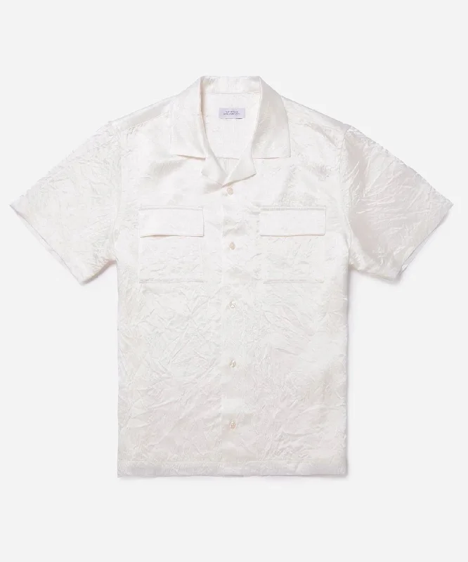 Canty Crinkled Satin SS Shirt