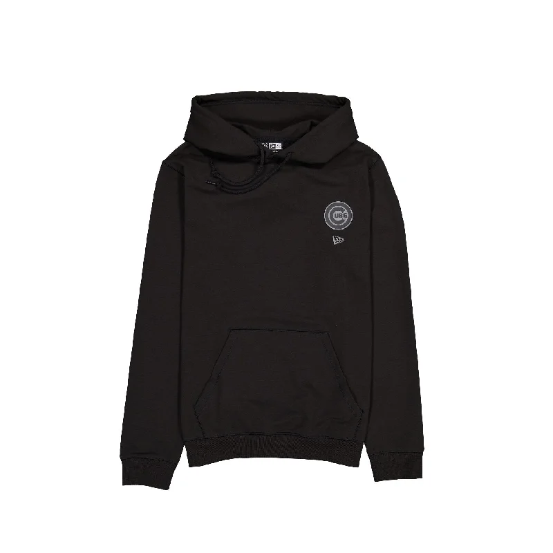 Chicago Cubs Logo Essentials Tonal Black Hoodie