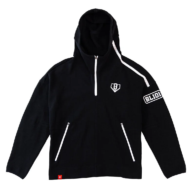 Game Day 1/4 Zip Hoodie - Black/White