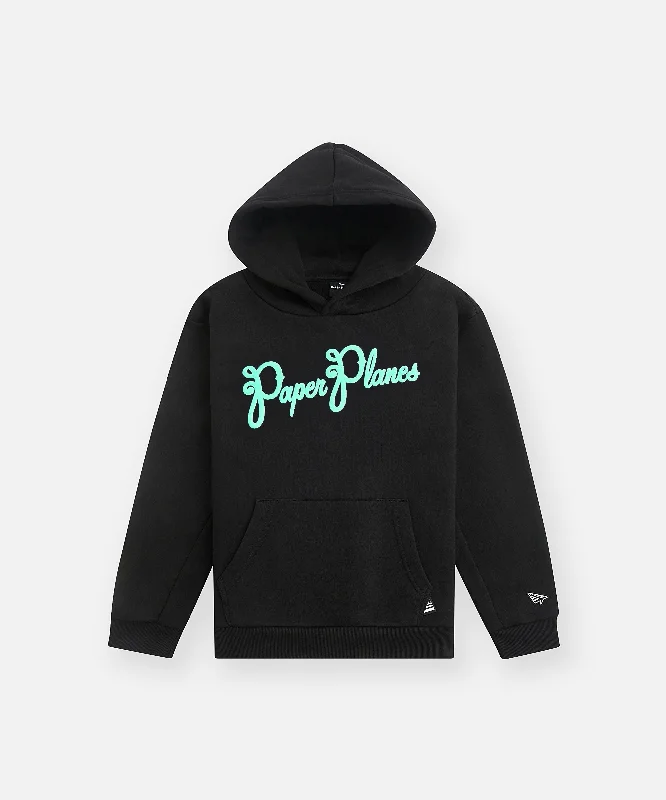 Kids Script Logo Puff Print Hoodie