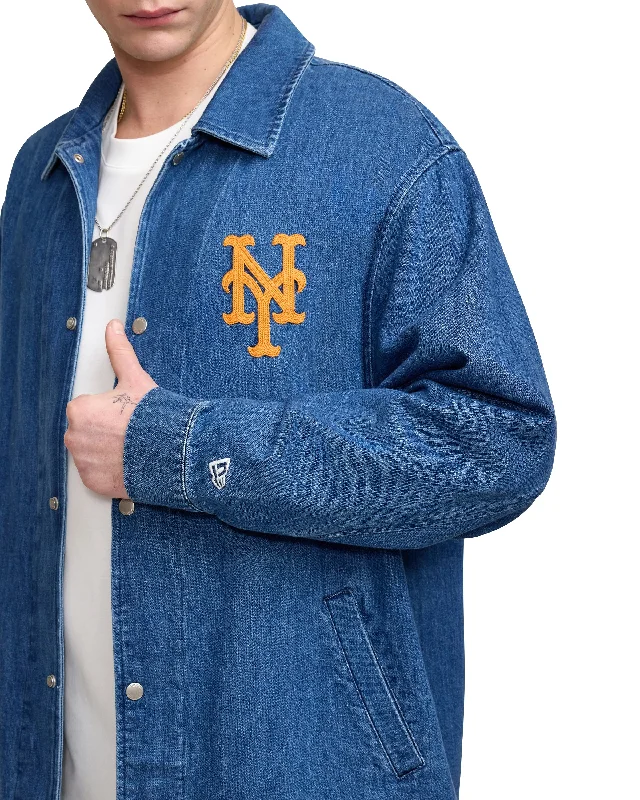 New York Mets Denim Coach Jacket