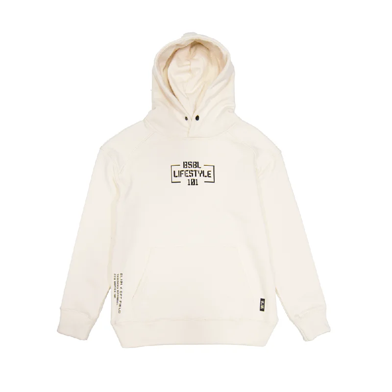 Off-Field Performance Youth Hoodie - Bone/Black