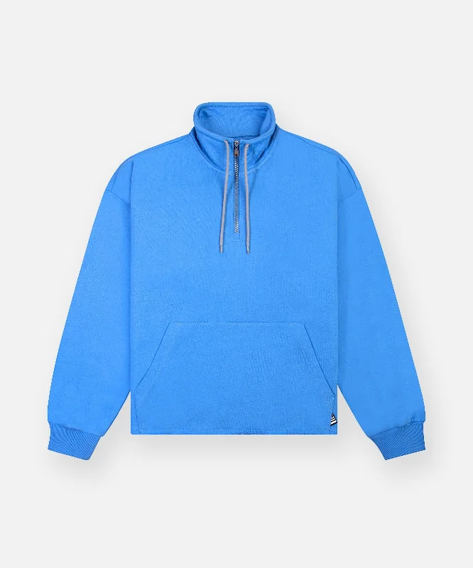 Open Hem Half Zip Sweatshirt