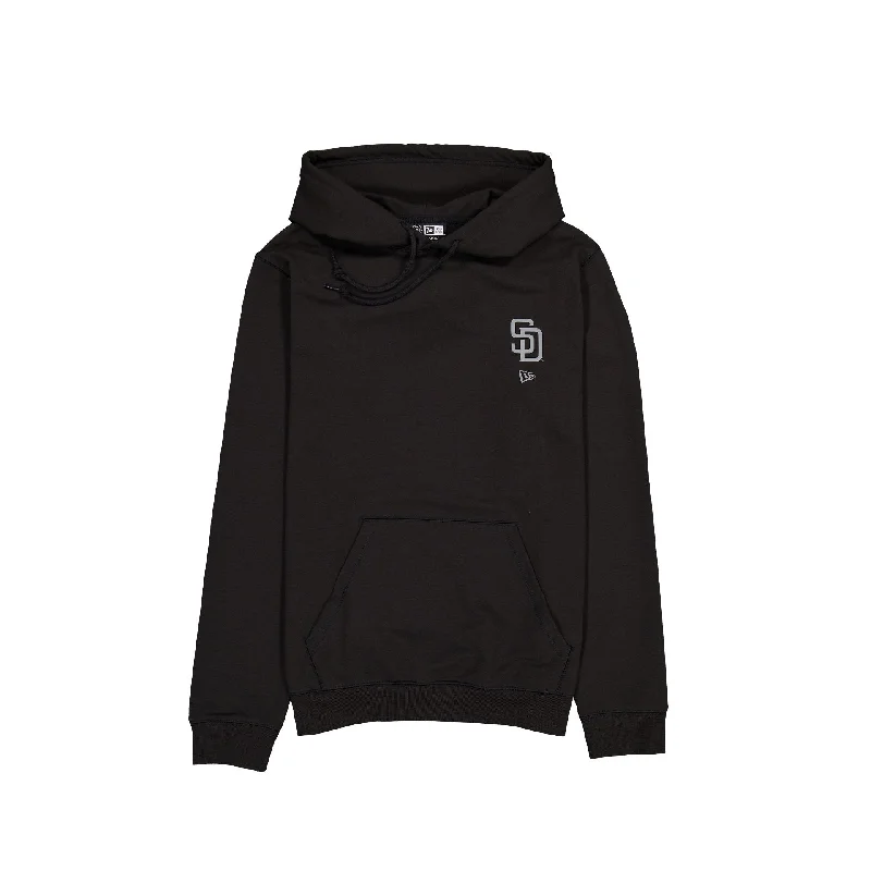 San Diego Padres Logo Essentials Tonal Black Hoodie