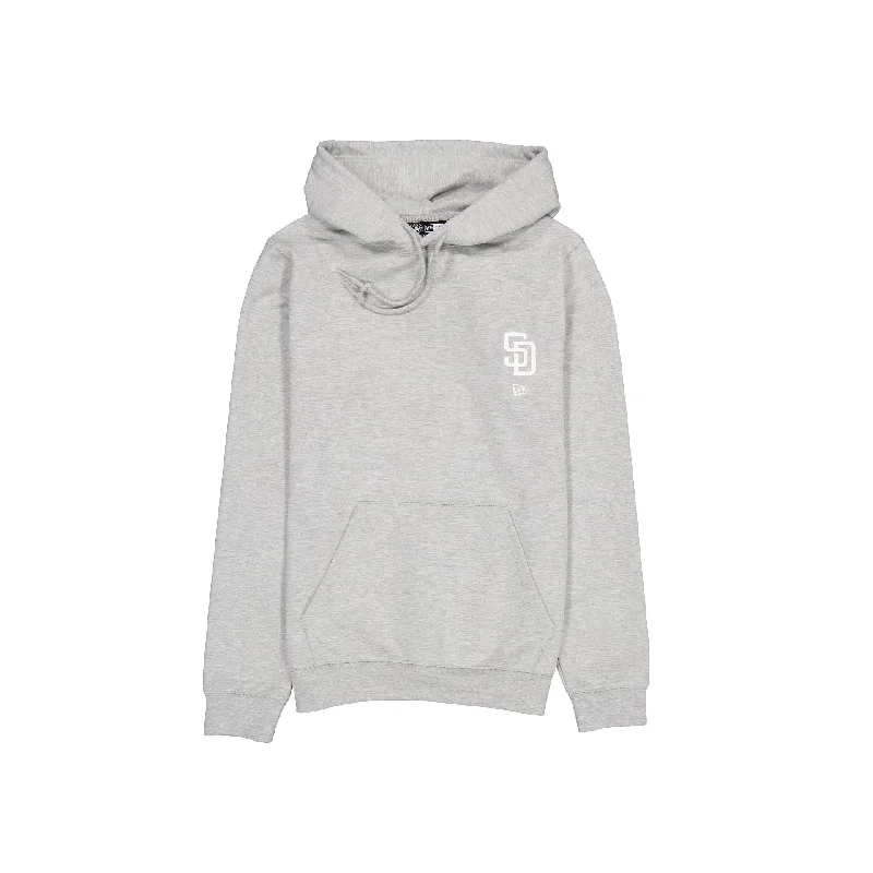 San Diego Padres Logo Essentials Tonal Gray Hoodie