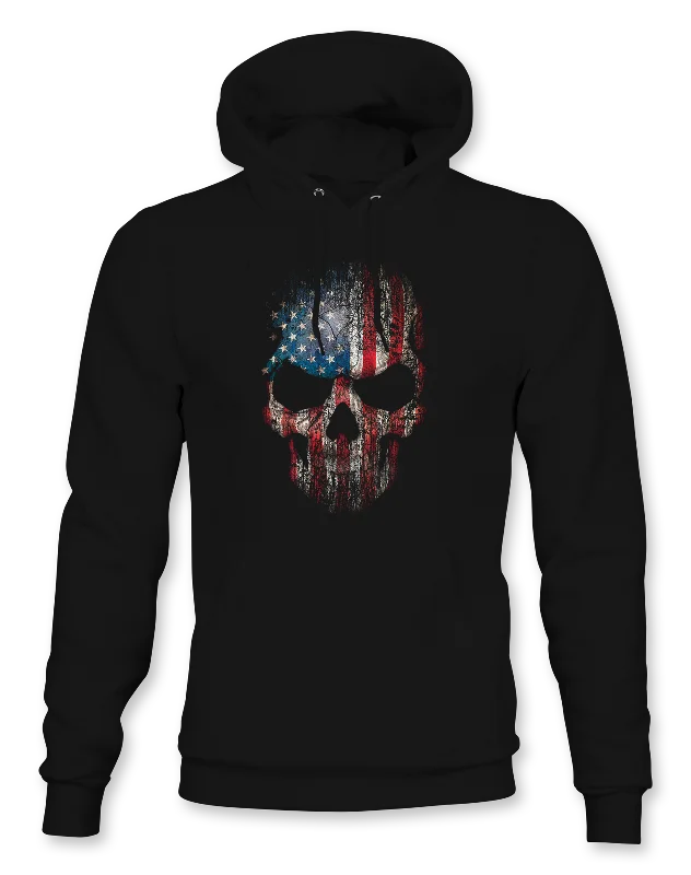 USA Flag Skull Hoodie