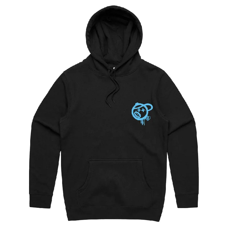 Vandal Hoodie - Black/Light Blue