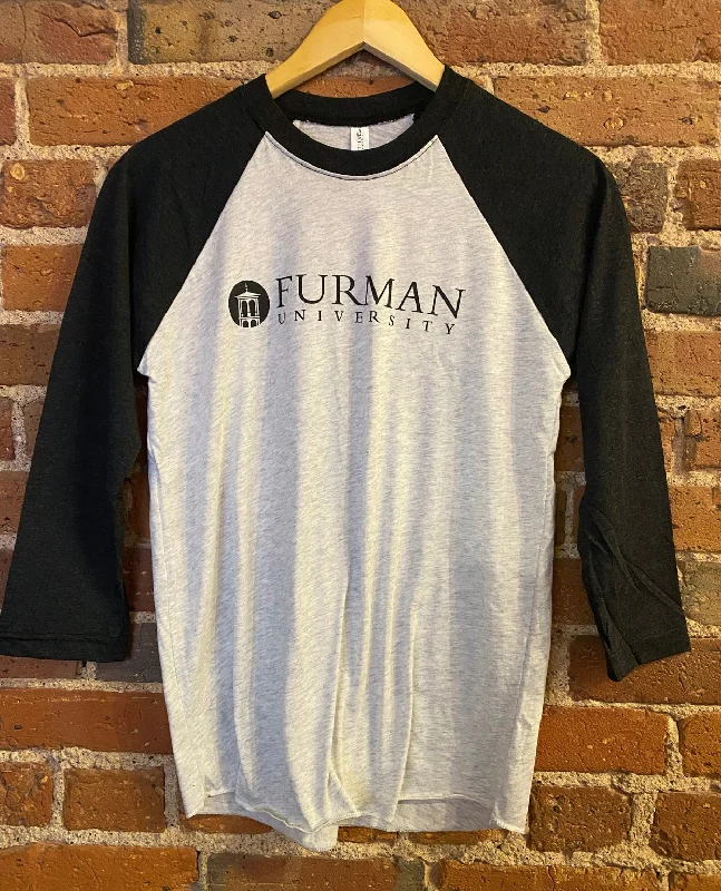 Furman University Academic Logo 3/4 Sleeve Tee