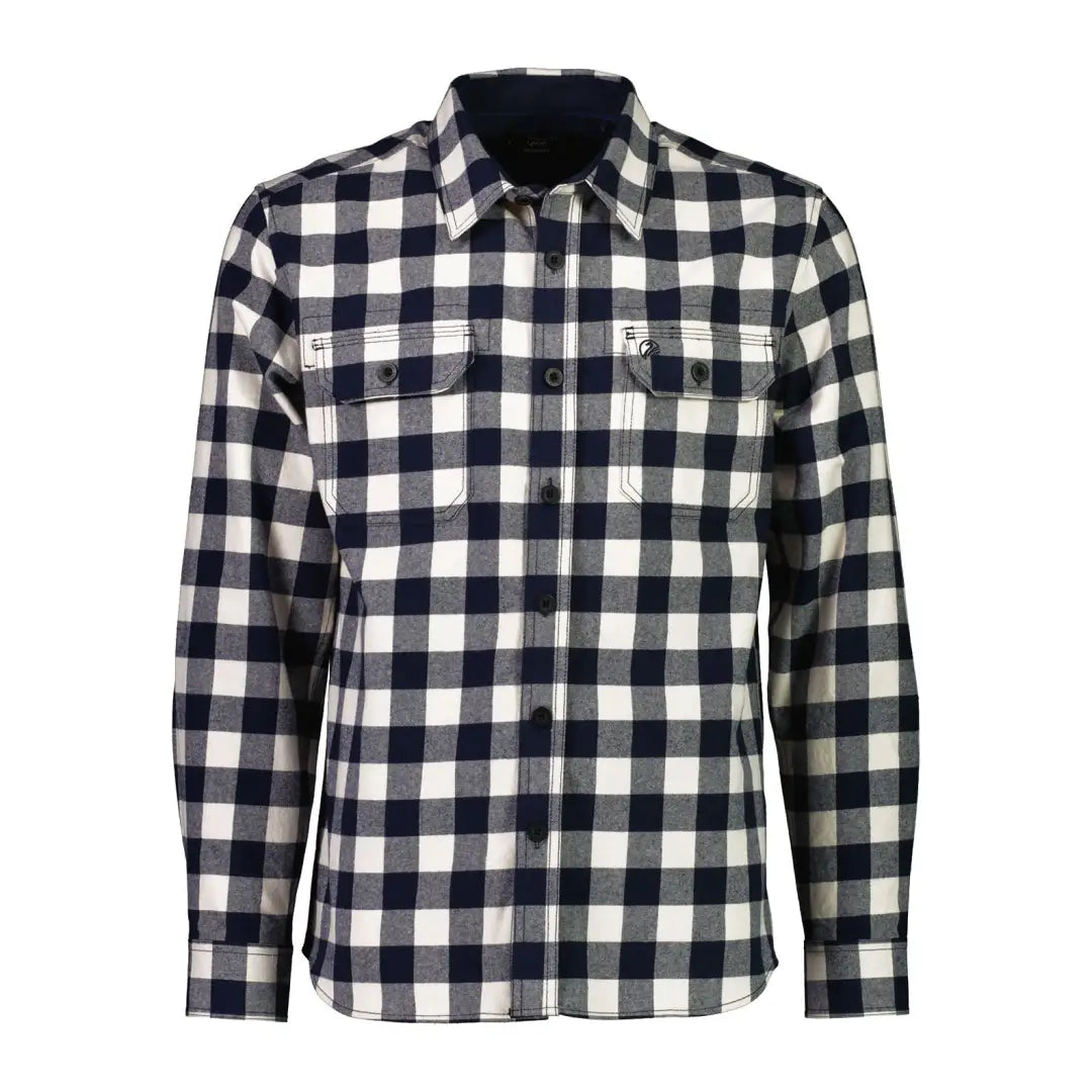 Swanndri Taranaki Tailor Long Sleeve Shirt Navy Sandshell