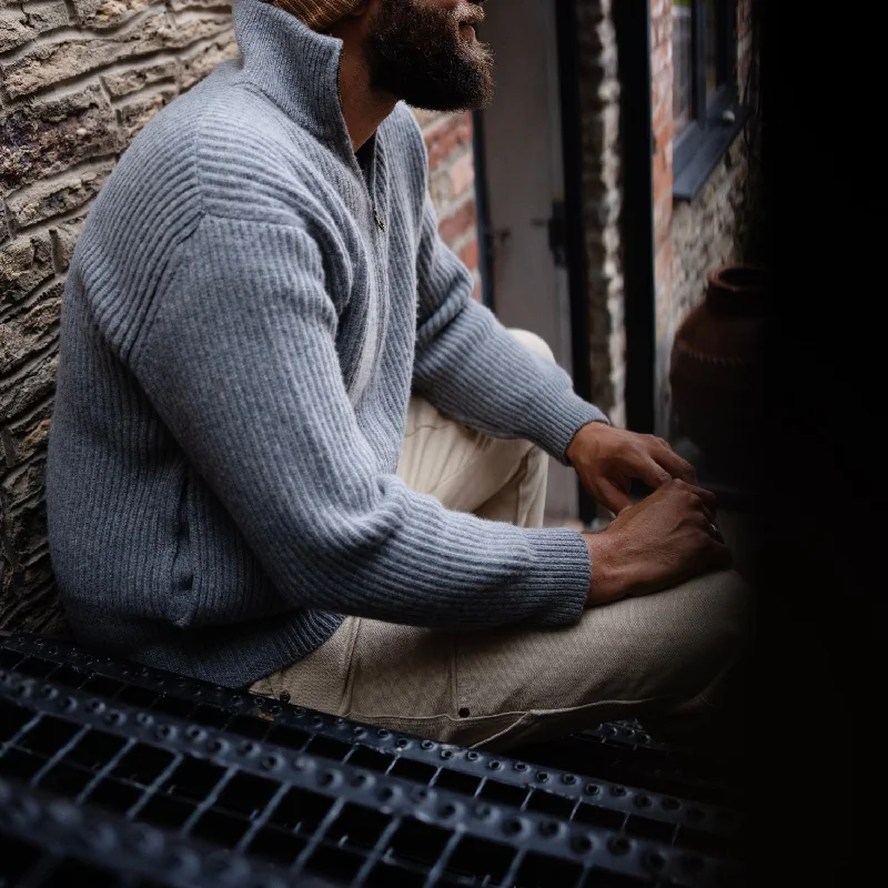 Men's Ribbed Zip Cardigan