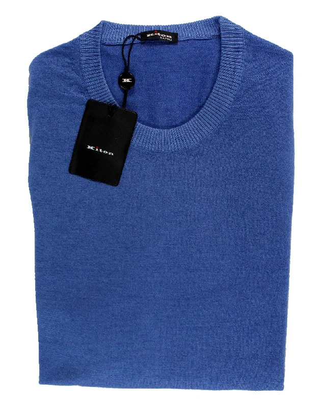 Kiton Cashmere Silk Sweater Blue S / EU 48