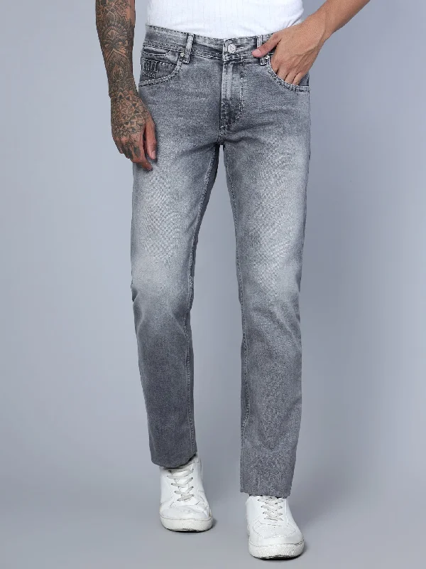 Men's Ultra Narrow fit Heavy Fade Grey  Jeans