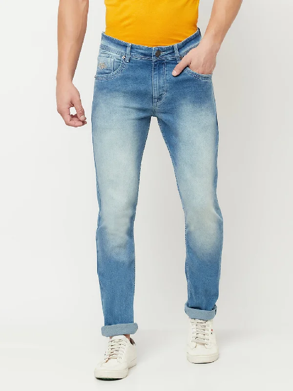 Men's Ultra Narrow fit Heavy Fade Blue  Jeans