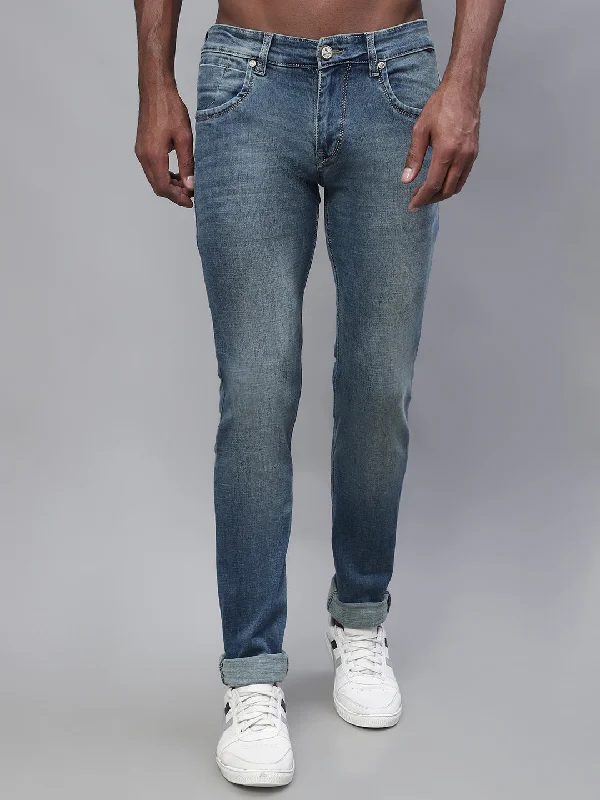 Men's Ultra Narrow fit Heavy Fade Dirty Blue  Jeans