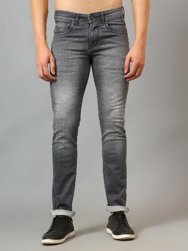 Men's Ultra Narrow fit Heavy Fade Dark Grey  Jeans