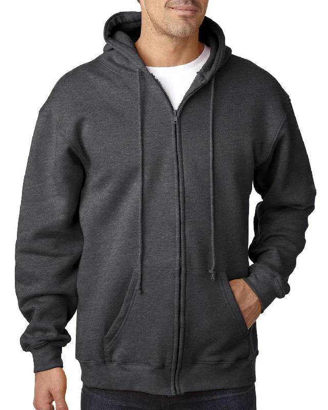 Bayside BA900 Adult  9.5oz., 80% cotton/20% polyester Full-Zip Hooded Sweatshirt