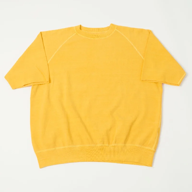 Dubbleworks Plain Style Off Cut Pigment Dye Sweatshirt - Gold