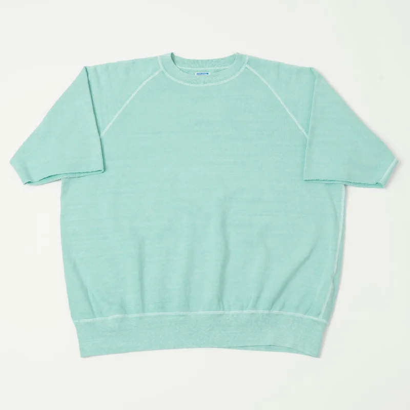 Dubbleworks Plain Style Off Cut Pigment Dye Sweatshirt - Lt Turquoise