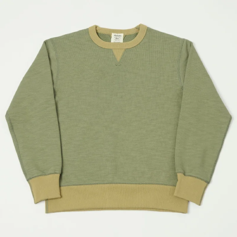 Jackman GG Crewneck Sweatshirt - Olive/Ocher