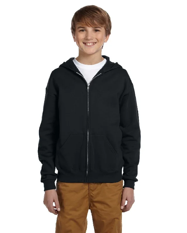 Jerzees 993B Youth NuBlend Fleece Full-Zip Hooded Sweatshirt