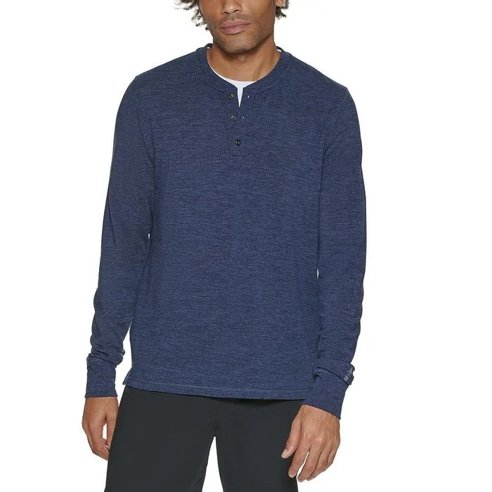 Bass Outdoor Men's 1/4 Placket Layer Pullover Sweater Blue Size XX-Large