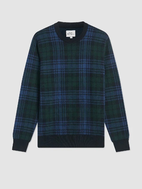 Blackwatch Check Crewneck Sweater