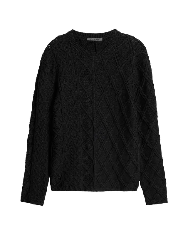 John Varvatos Dotel Mixed Cable Crew Sweater