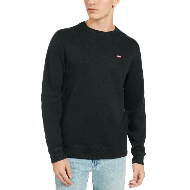 Levi's Men's Bailey Logo Crew-Neck Sweatshirt Black Size XX-Large