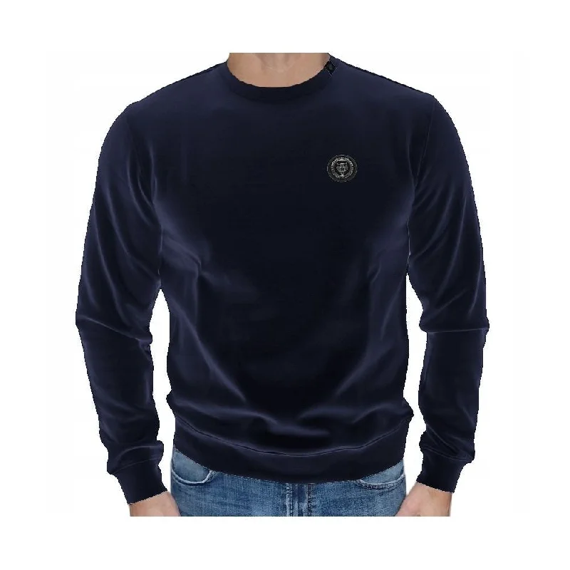 Plein Sport Blue Cotton Men's Men's Sweater