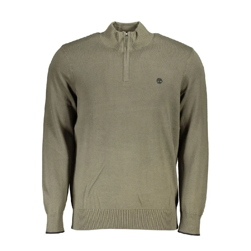 Timberland Organic Cotton Half Zip Sweater - Lush Men's Green