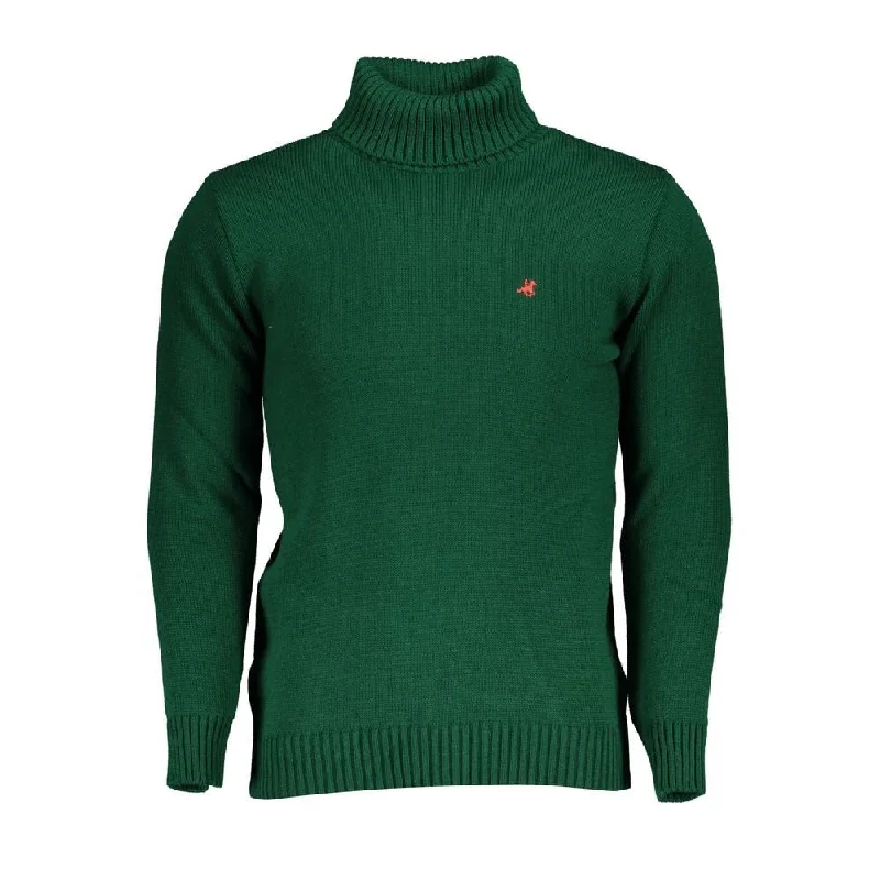 U.S. Grand Polo Elegant Turtleneck Embroidered Men's Sweater