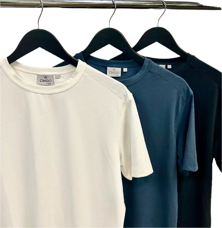 Cinqo T-Shirt 3 Pack - White/Blue Night/Black