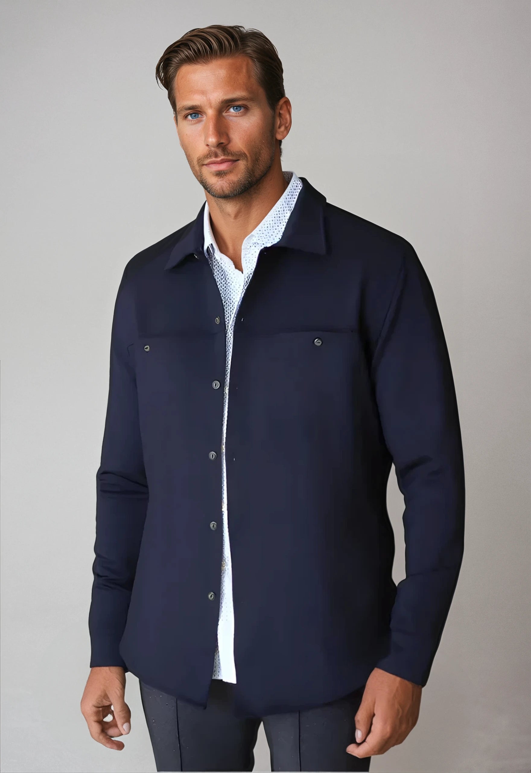 City CPO Shirt Jacket Navy