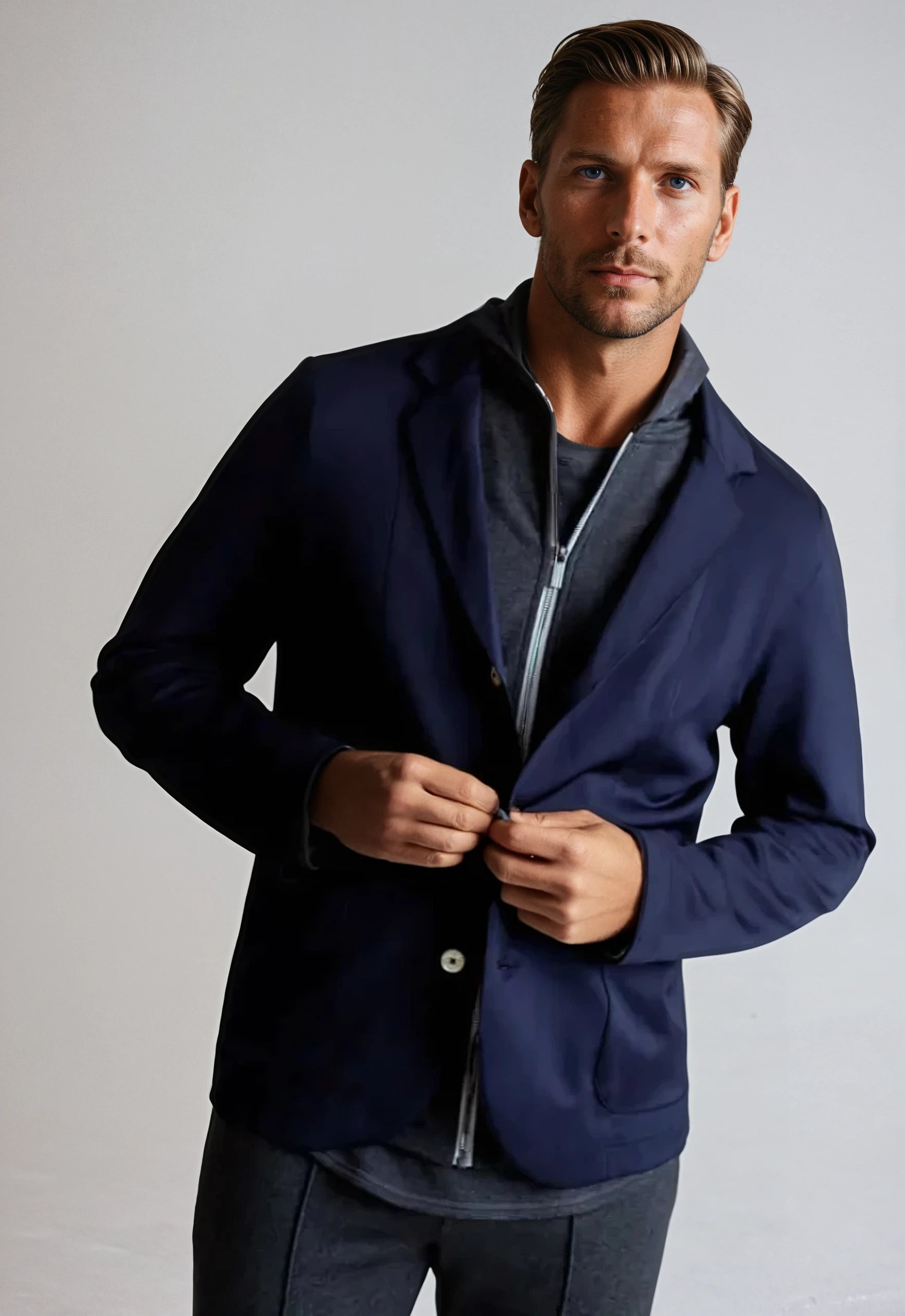 In-Flight Stretch Blazer Navy